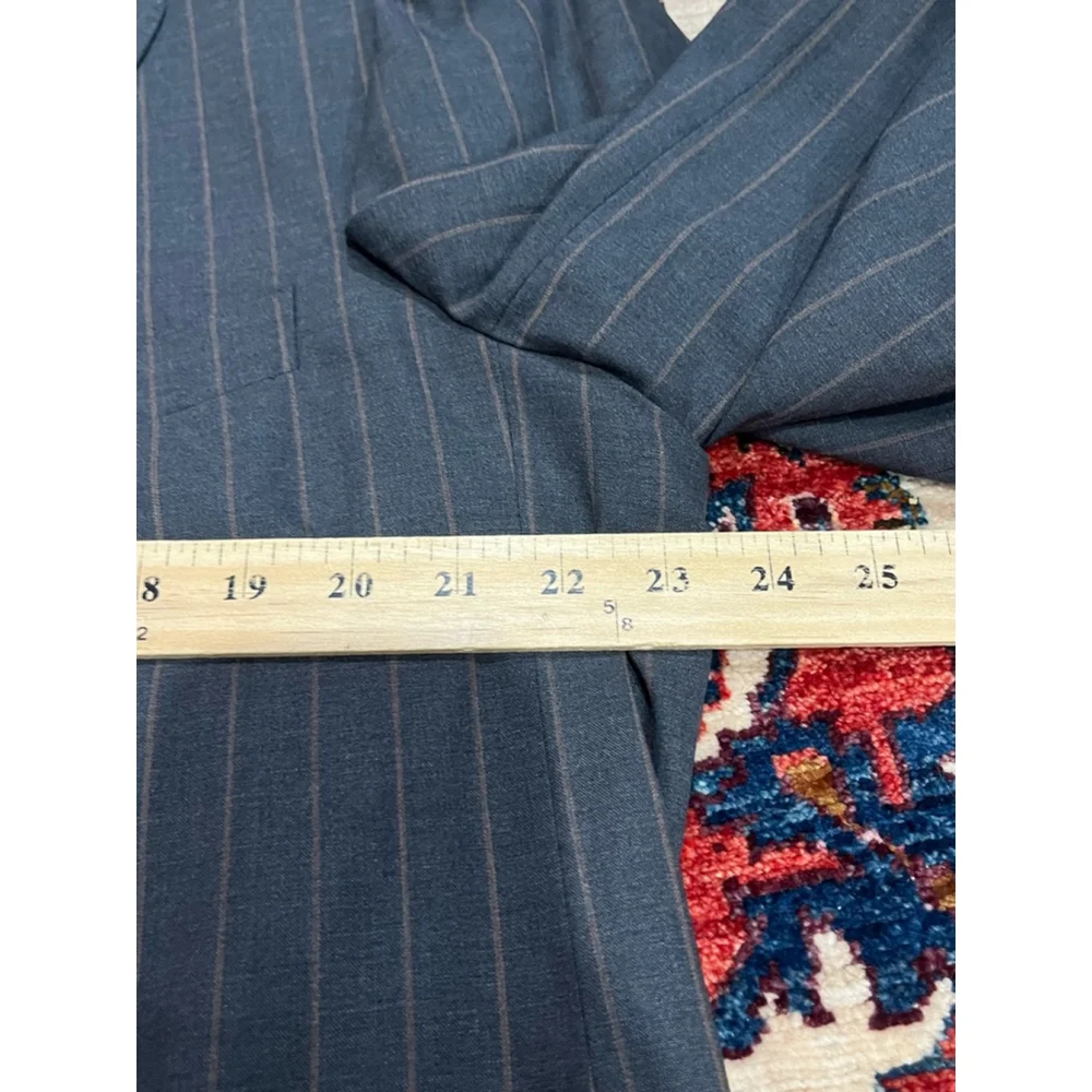 High Performance Ermenegildo Zegna Grey Wool Striped 2 Button Suit Coat Blazer